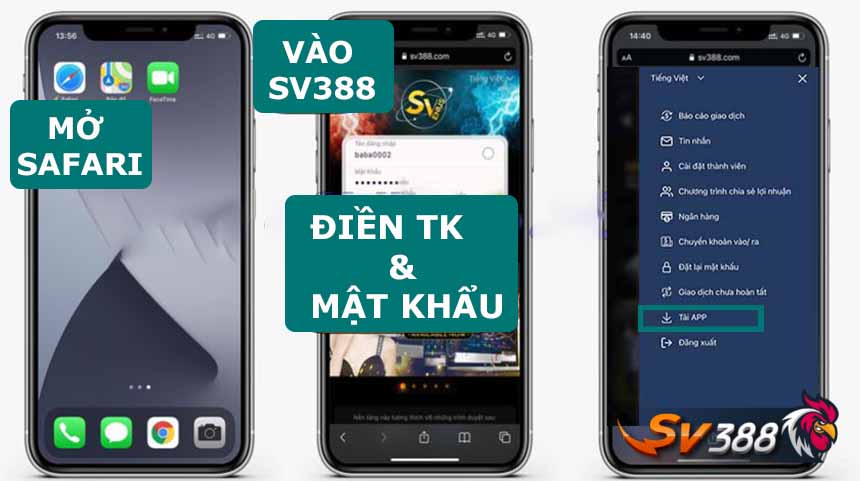 ứng dụng đá gà sv388 mobile